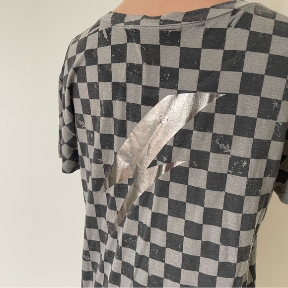 Pam & Gela God Bless David Bowie Distressed Gray Grunge Short Sleeve T-Shirt XS - Picture 6 of 10